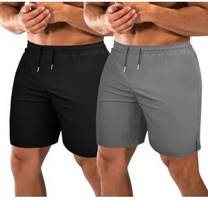 2 pack ,We1fit Men’s Workout  7” Pants Short Pants ,Size L